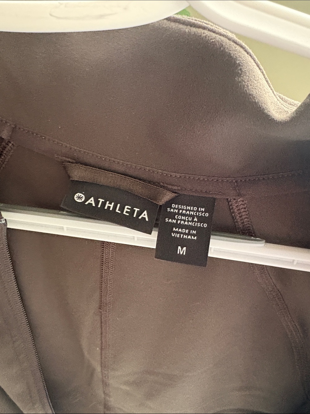 Athleta Dark Brown Hooded Full-Zip Jacket